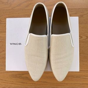 Vince Cream Slip-On Loafers